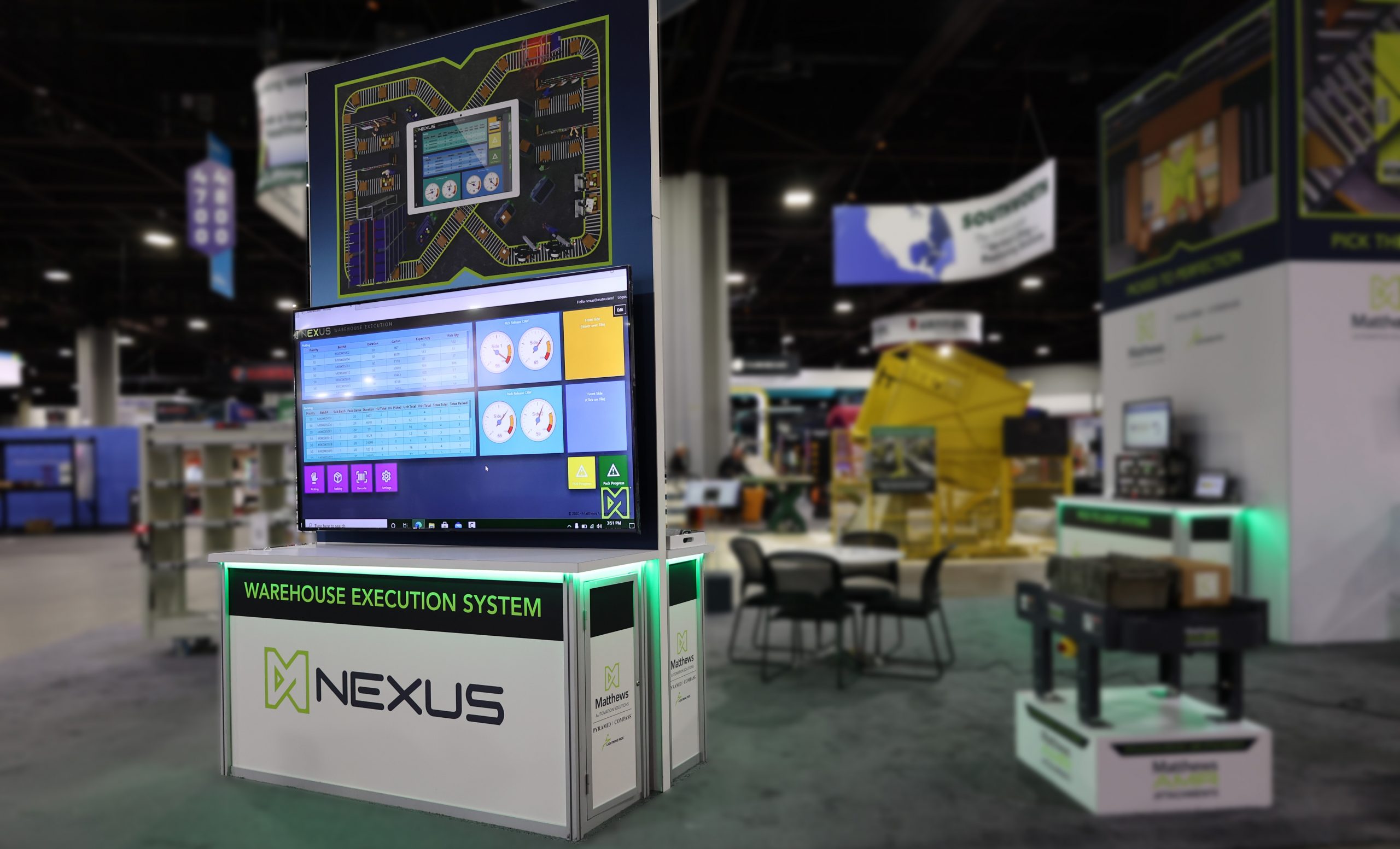 Matthews NEXUS Warehouse Execution System dashboard