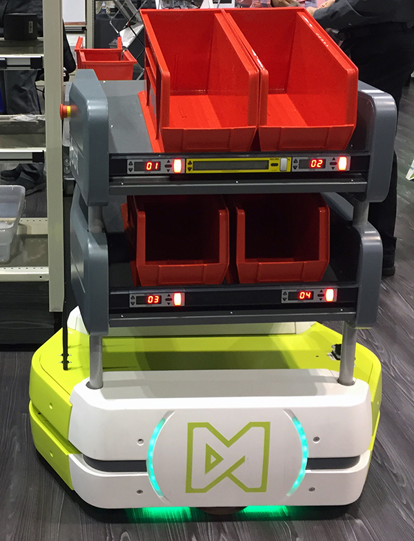 autonomous mobile robot at Manhattan trade show