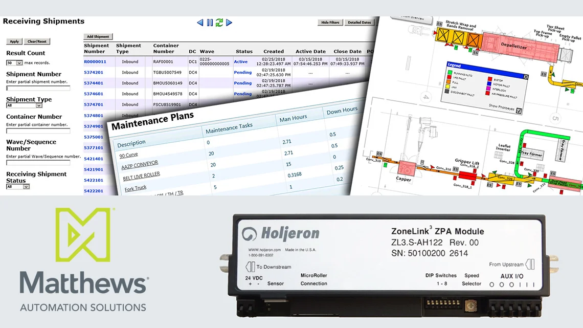 Matthews’ Automated Inbound Receiving Solution Showcases Multiple Advanced Technologies