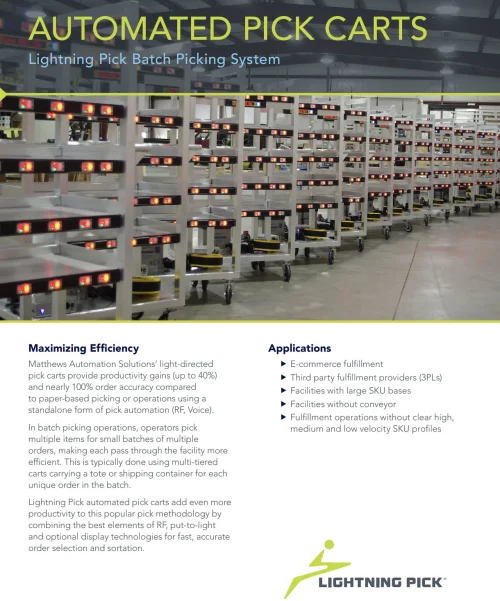 Carts for Light-Directed Picking Data Sheet