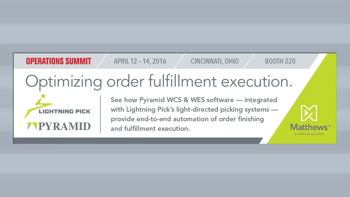 banner about optimizing order fulfillment execution from operations summit show