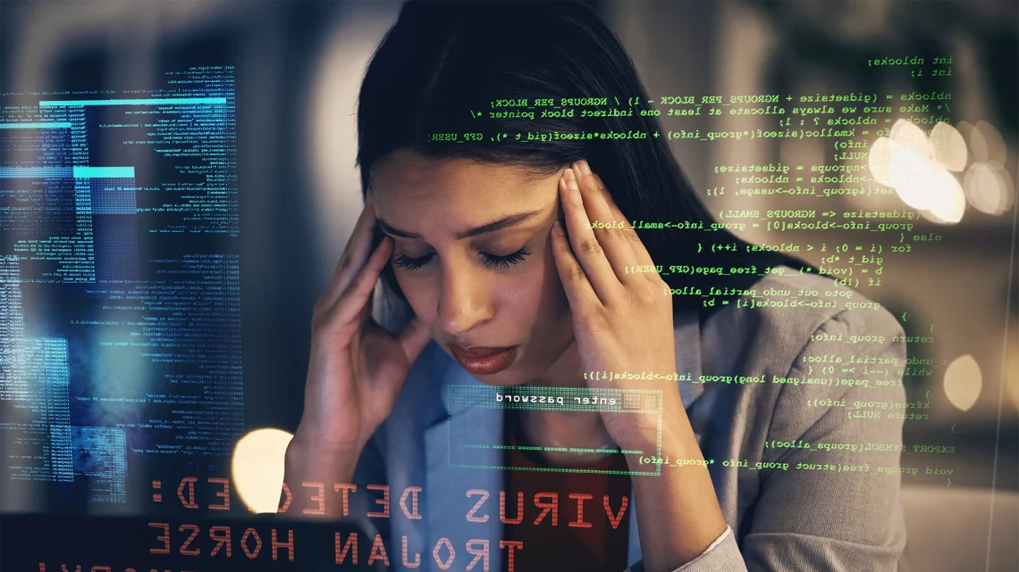 women with anxiety over software implementation